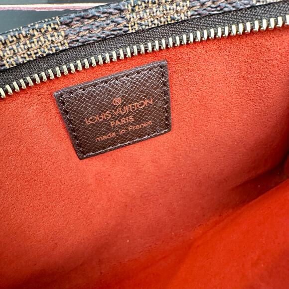 Louis Vuitton Damier Ebene Bucket Pouch PM crossbody bag with chain. NICE! RARE! - Picture 6 of 12